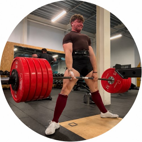 Maximus Liggins deadlifting